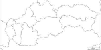Zemljevid Slovaške prazno 