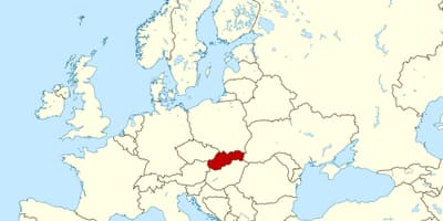 Zemljevid Slovaške zemljevid evrope