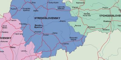 Zemljevid Slovaške politične