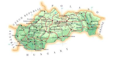Zemljevid Slovaške smučišč