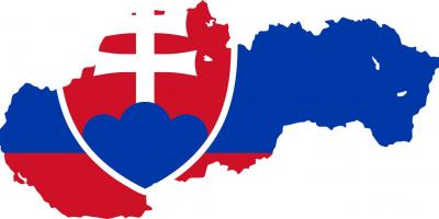 Zemljevid Slovaške zastave