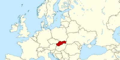 Zemljevid Slovaške zemljevid evrope